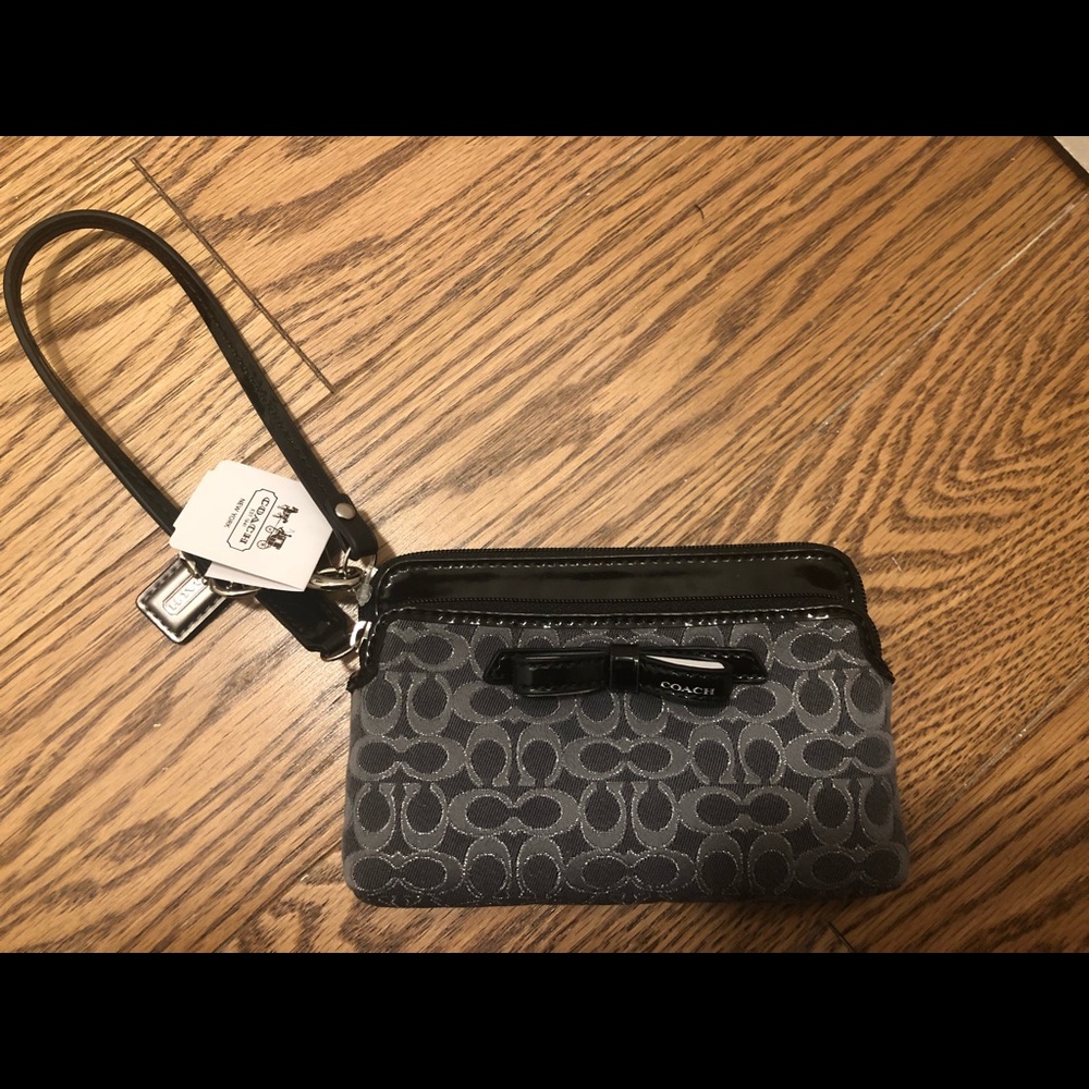 Coach bow wristlet